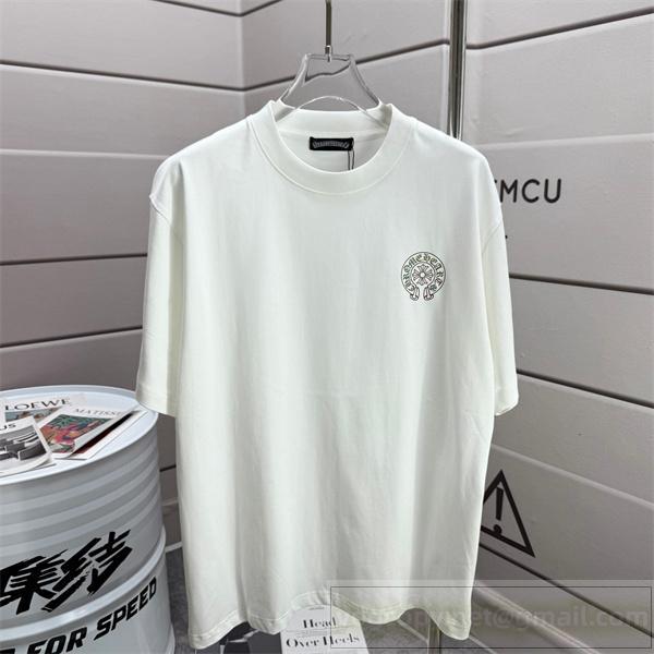 クロムハーツ コピー Tシャツ ホースシューロゴ&レタリングプリント クラシックスタイル CHROME HEARTS