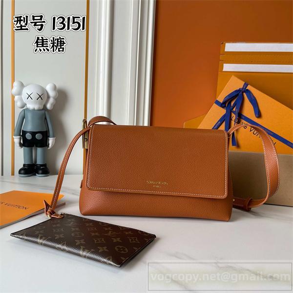ルイヴィトン 偽物 ショルダーバッグ キャラメルブラウン ミニマルフラップ モノグラムポーチ LOUIS VUITTON