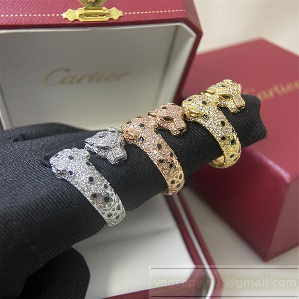カルティエ 偽物 指輪 パンテールドゥカルティエ パンサー モチーフ ダイヤ＆ブラック 3色展開 Cartier