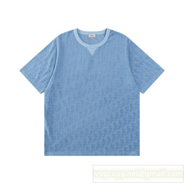 DIOR コピー Tシャツ オブリークジャカード モノグラム総柄 コットンラグジュアリーTシャツ ディオール