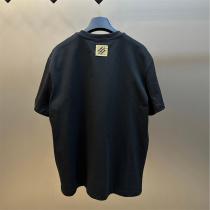 高級感溢れる LOUIS VUITTON コピー Tシャツ 上品＆立体刺繍ロゴ ブラック ルイヴィトン