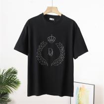 DIOR コピー Tシャツ 王冠ロゴ＆月桂樹エンブレム クラシックデザイン ペアルック対応 ディオール