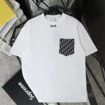 DIOR コピー Tシャツ モノグラムポケット＆ネックロゴ シンプル×アイコニックデザイン ディオール
