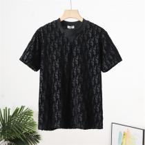 ディオール スーパーコピー Tシャツ 総柄モノグラムジャカード Vネック仕様 高級立体織りデザイン DIOR