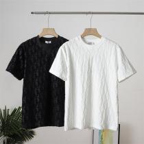 ディオール スーパーコピー Tシャツ 総柄モノグラムジャカード Vネック仕様 高級立体織りデザイン DIOR