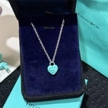 Tiffany&Co 偽物 ネックレス ターコイズブルーハートペンダント チェーンアクセサリー ティファニー