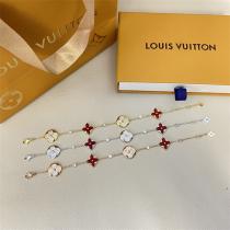 LOUIS VUITTON 偽物 ブレスレット フラワーモチーフ×ジルコニア装飾レッドカラーアクセント ルイヴィトン