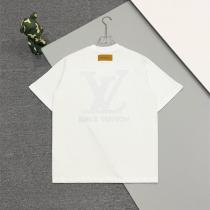 ルイヴィトン スーパーコピー エンボスLVロゴ入り クラシック クルーネック Tシャツ LOUIS VUITTON