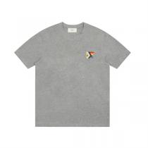 アミパリス スーパーコピー カラフルロゴ刺繍入り クラシック ショートスリーブTシャツ AMI PARIS
