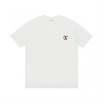 アミパリス スーパーコピー カラフルロゴ刺繍入り クラシック ショートスリーブTシャツ AMI PARIS