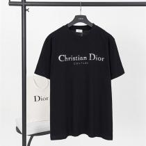 DIOR コピー クラシックロゴ刺繍 クルーネック ショートスリーブTシャツ ディオール
