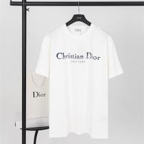 DIOR コピー クラシックロゴ刺繍 クルーネック ショートスリーブTシャツ ディオール