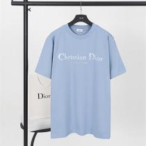 DIOR コピー クラシックロゴ刺繍 クルーネック ショートスリーブTシャツ ディオール