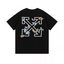 Off-White スーパーコピー Tシャツ バタフライ×アローズロゴ グラフィックプリント オフホワイト