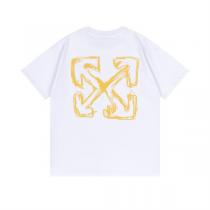 Off-White スーパーコピー Tシャツ ハンドドロースタイル アローバックプリント＆ミニロゴ オフホワイト