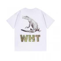 オフホワイト コピー Tシャツ クロコダイルグラフィック×WHTロゴ バックプリントデザイン Off-White