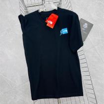  ザノース・フェイス 偽物 Tシャツ バック縦ロゴ “NEVER STOP EXPLORING” デザイン ザノース・フェイス