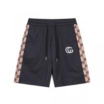 Gucc1 コピー ハーフパンツ GGサイドライン×モノグラムロゴ ホワイトスポーティーデザイン Gucc1