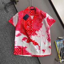 LOUIS VUITTON 偽物 グラデーションパッチワーク 半袖シャツ＆ショートパンツ 上下セット ルイヴィトン