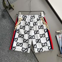 Gucc1 コピー ホワイト 半袖シャツ＆ショートパンツ 上下セット ストリートラグジュアリー Gucc1
