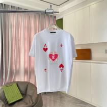 ルイヴィトン スーパーコピー トランプエース ハートモチーフ クルーネック Tシャツ LOUIS VUITTON