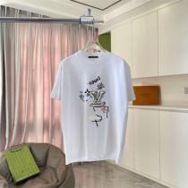 ルイヴィトン 偽物 手書き風 グラフィックプリント Tシャツ パープル カジュアルアート LOUIS VUITTON