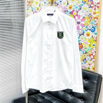 ルイヴィトン 偽物 エンブレムパッチロゴ 長袖ドレスシャツ ブラック カレッジ LOUIS VUITTON