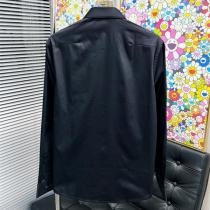 ルイヴィトン 偽物 エンブレムパッチロゴ 長袖ドレスシャツ ブラック カレッジ LOUIS VUITTON