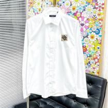  LOUIS VUITTON コピー ダミエタグロゴパッチ 長袖ドレスシャツ モードエレガンス ルイヴィトン
