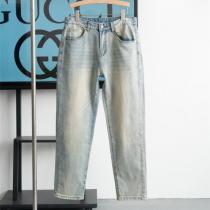 入手困難 Gucc1 偽物 ジーンズ ヴィンテージウォッシュ ストレートデニムパンツ Gucc1