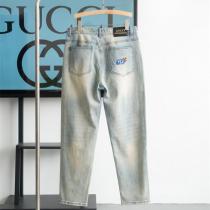入手困難 Gucc1 偽物 ジーンズ ヴィンテージウォッシュ ストレートデニムパンツ Gucc1