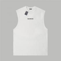 バレンシアガ コピー タンクトップ シンプルロゴ ワイドショルダーデザイン ブラック BALENCIAGA