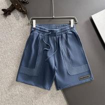 バレンシアガ 偽物 ハーフパンツ ラベルロゴ付きフリンジ カジュアルショーツ BALENCIAGA