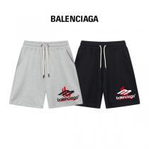 BALENCIAGA コピー ハーフパンツ スポーティロゴプリント カジュアルショーツ バレンシアガ