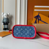 ルイヴィトン コピー トートバッグ モノグラムデニム チェリーパターン レッドトリム LOUIS VUITTON