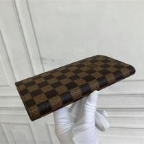 ルイヴィトン コピー 財布 ダミエエベヌ コンパクトロングウォレット シンプルライン LOUIS VUITTON