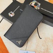PRADA コピー 財布 サフィアーノレザー ジップアラウンド ロングウォレット ブラック プラダ