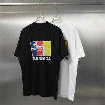 BALENCIAGA 偽物 マルチロゴパネルデザインTシャツ カラーブロックモチーフ 2色展開 バレンシアガ