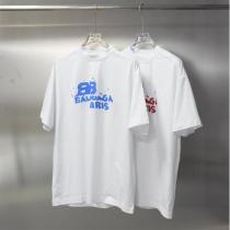 BALENCIAGA 偽物 スプレーペイントロゴTシャツ グラフィティ風デザイン ホワイトコットン バレンシアガ