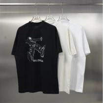 BALENCIAGA 偽物 ストリートシルエットアートTシャツ モードグラフィックプリント 3色展開 バレンシアガ