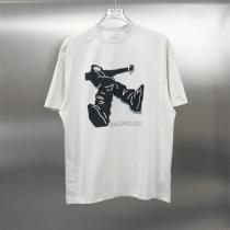 BALENCIAGA 偽物 ストリートシルエットアートTシャツ モードグラフィックプリント 3色展開 バレンシアガ