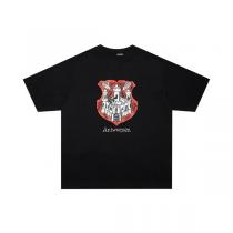 バレンシアガ 偽物 アントワープ城紋章プリントTシャツ ヨーロピアンヴィンテージ風デザイン BALENCIAGA