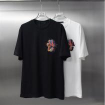 LOUIS VUITTON スーパーコピー アートペイントパターンTシャツ カラフル抽象 ブラック＆ホワイト ルイヴィトン