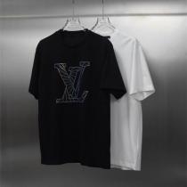  ルイヴィトン スーパーコピー ホログラムラインLVロゴTシャツ 幾何学モチーフ モダンデザイン LOUIS VUITTON