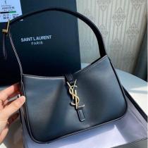 サンローラン 偽物 ショルダーバッグ アイコニックロゴ付 ミニマルデザイン ブラックレザー YSL