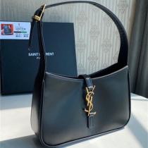サンローラン 偽物 ショルダーバッグ アイコニックロゴ付 ミニマルデザイン ブラックレザー YSL