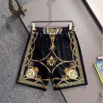 ヴェルサーチェ 偽物 バロックプリント ゴールドチェーン柄シャツ＆ショーツ上下セット VERSACE