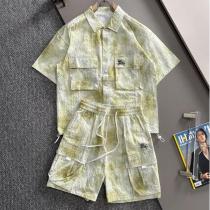 BURBERRY コピー カーゴスタイルシャツ＆ショーツセット サマータイダイ上下2点セット バーバリー