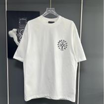  CHROME HEARTS コピー マルチロゴクロスTシャツ ブラックコットン カジュアルデザイン クロムハーツ