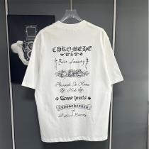 クロムハーツ スーパーコピー Tシャツ 英字ロゴバックプリント半袖 クルーネックスタイル CHROME HEARTS